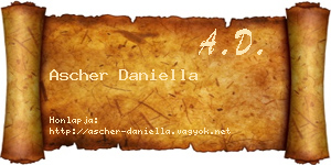 Ascher Daniella névjegykártya